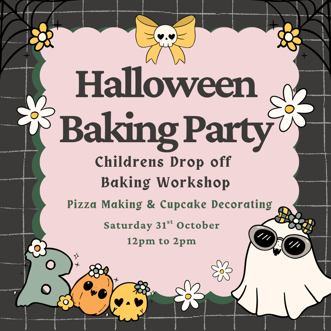 Halloween Baking Party (Childrens Drop Off Baking Workshop) Age 5+ Sat 31st October 12pm -2pm